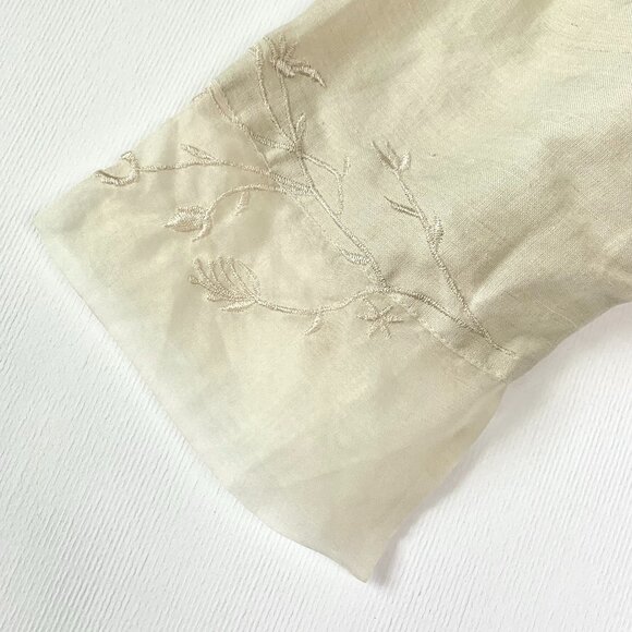 Vintage Linen Anne Carson Creme Button Up Jacket Summer Coastal Grandma - Picture 5 of 9